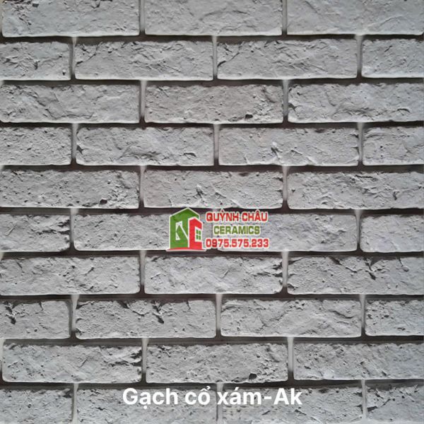 Gạch cổ bê tông bề mặt màu xám