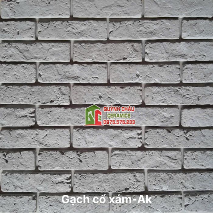 Gạch cổ bê tông bề mặt màu xám