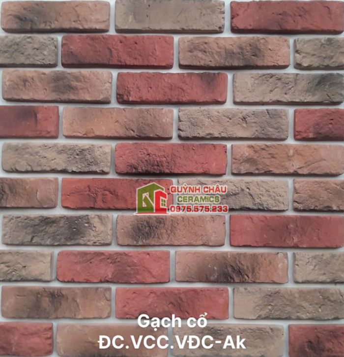 Gạch cổ ốp tường chất liệu bê tông màu