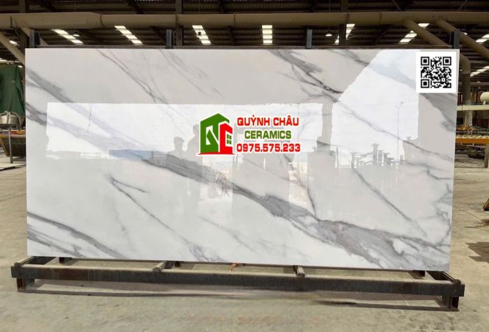 Gạch đá granite ấn độ 160x320 trắng bóng vân xám