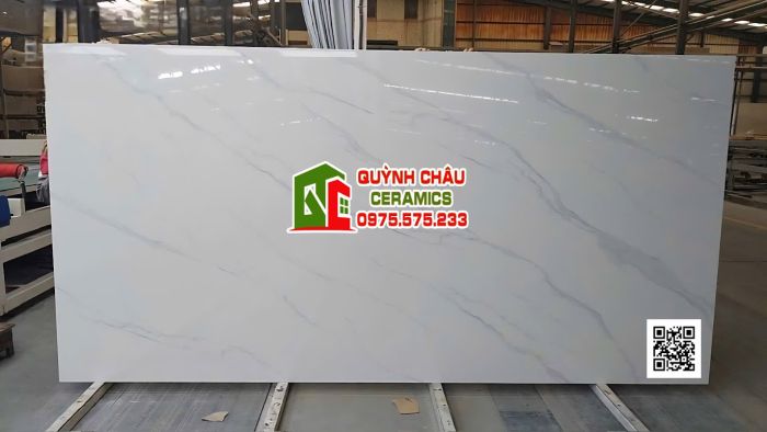 Gạch đá trung quốc 160x320 bóng kiếng trắng vân xám