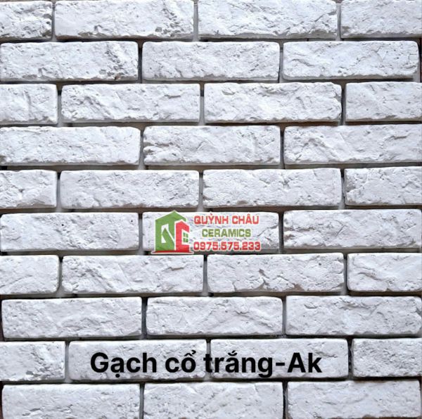 Gạch giả cổ bê tông bề mặt màu trắng