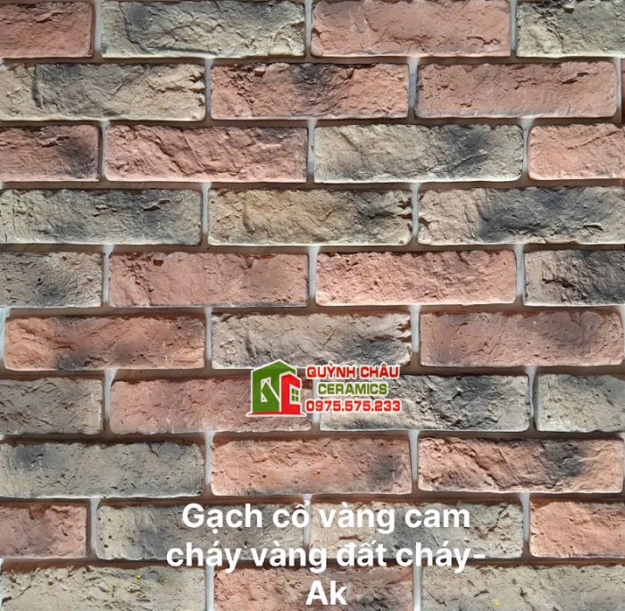Gạch giả cổ bê tông màu vàng cam vàng đất cháy