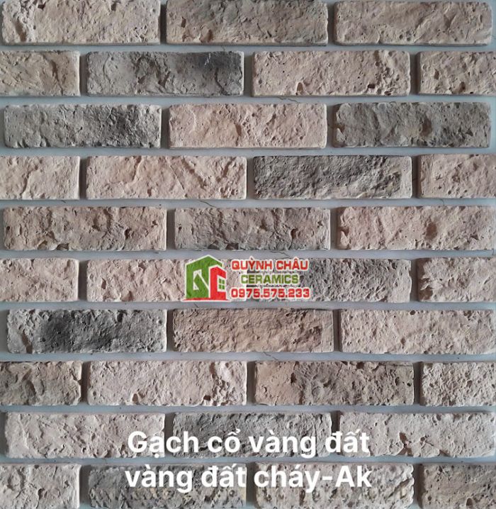 Gạch giả cổ bê tông màu vàng đất vàng đất cháy