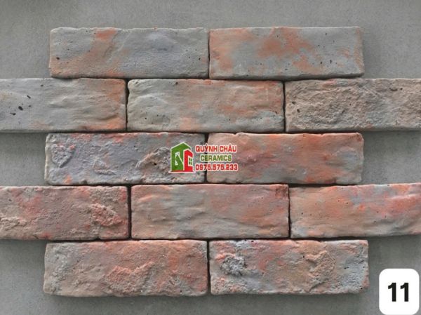 Gạch giả cổ bê tông màu xám loang ốp tường