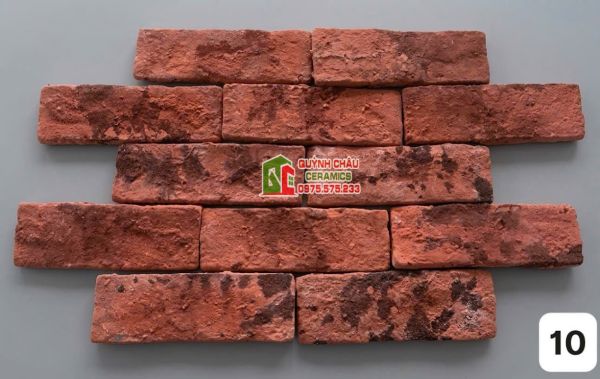 Gạch giả cổ chất liệu bê tông màu đỏ cháy