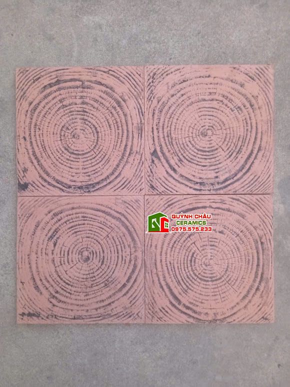 Gạch giả cổ gỗ sưa cam 17x17cm ốp trang trí