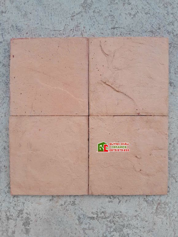 Gạch giả cổ hình vuông màu vàng đất 19x19cm