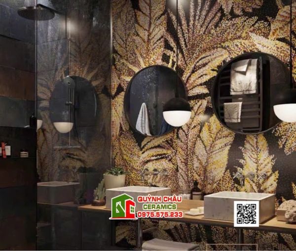 Gạch giả mosaic khổ lớn 80x260 ốp trang trí Gạch giả mosaic khổ lớn 80x260 ốp trang trí