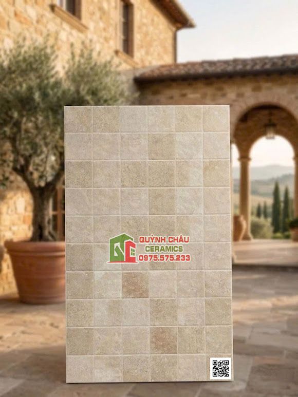 Gạch giả thẻ màu hiệu ứng lượn sóng 40x80 trung quốc         