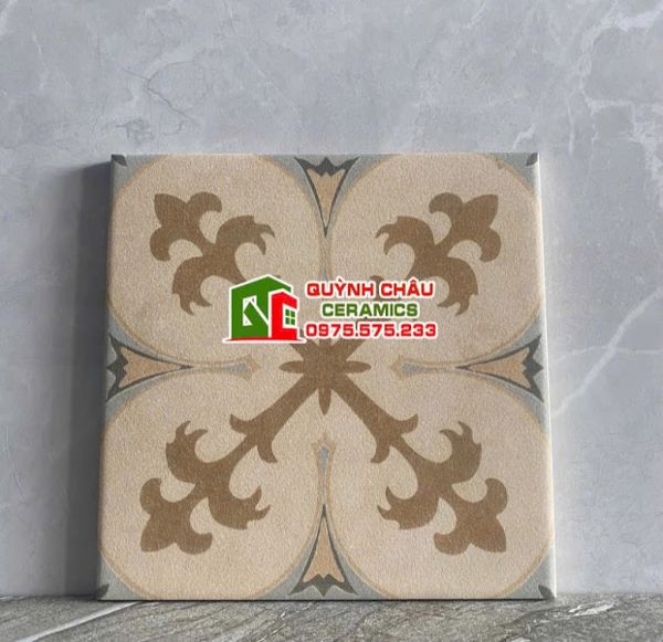 Gạch hoa văn 20x20 bông giả cổ điển