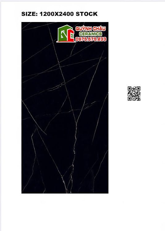 Gạch khổ lớn 120x240 vân đen trắng trung quốc