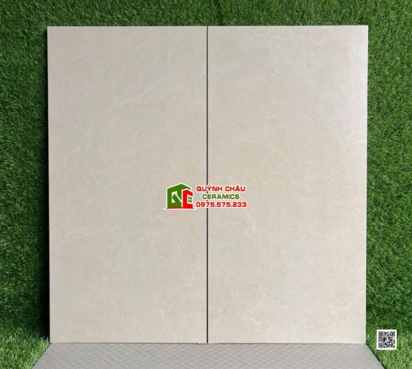 Gạch kis granite 60x120 đá mờ màu vàng kem nhạt