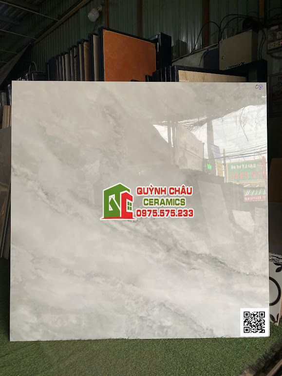  Gạch lát nền 120x120 full body màu xám vân bóng kiếng