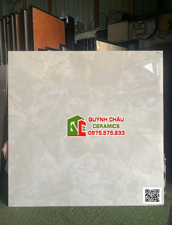 Gạch lát nền 120x120 màu xám kem vân mây onyx
