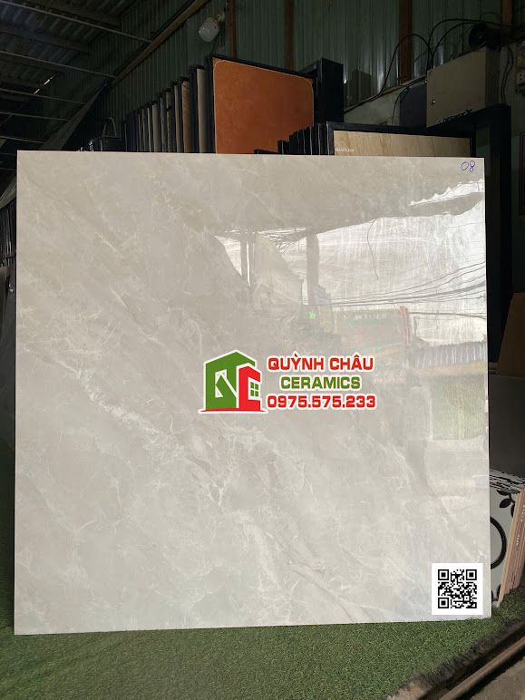 Gạch lát nền 120x120 màu xám nhạt vân đá gợn sóng