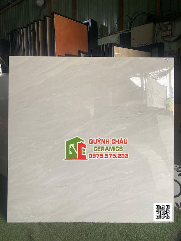 Gạch lát nền 120x120 màu xám trắng vân ngọc atlas pearl 