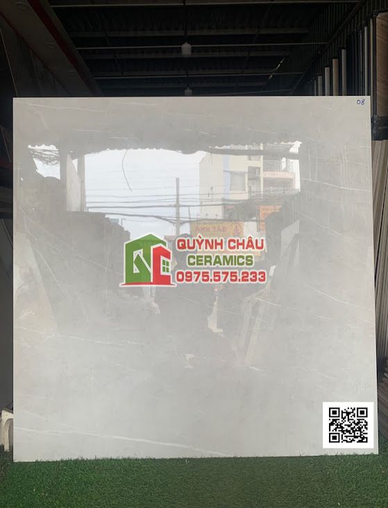 Gạch lát nền 120x120 tây ban nha xám vân nhẹ bóng kiếng cao cấp