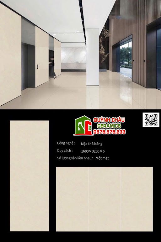 Gạch lát nền 160x320 kem bóng đá nung kết
