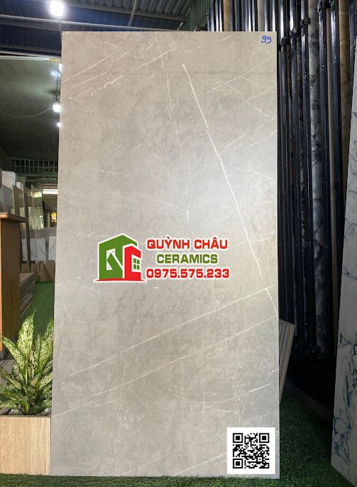  Gạch lát nền 60x120 bề mặt xám mờ vân trắng mịn baby skin