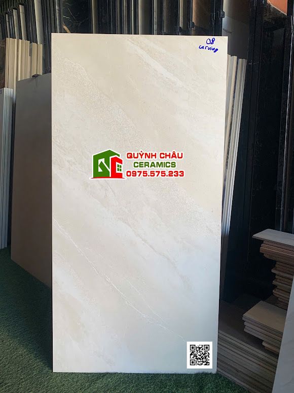 Gạch lát nền 60x120 carving kem mờ vân đá