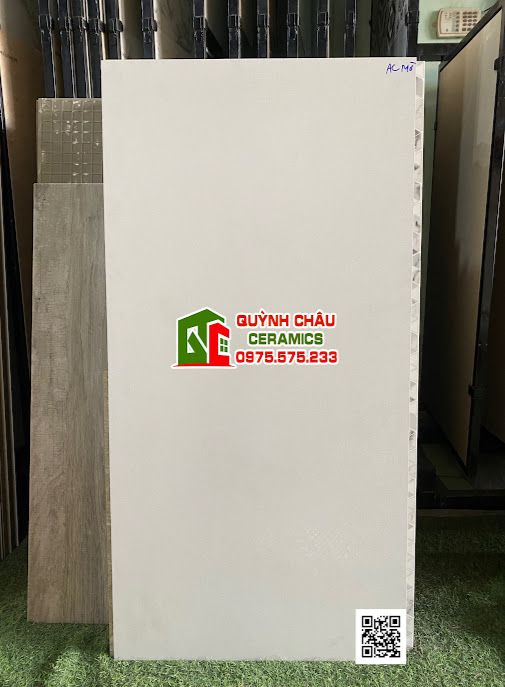  Gạch lát nền 60x120 gam màu mịn trắng mờ ấn độ