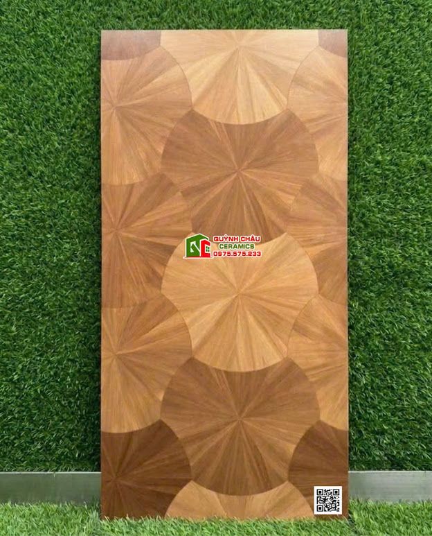 Gạch lát nền 60x120 mờ vân gỗ hoa văn lá sen đẹp