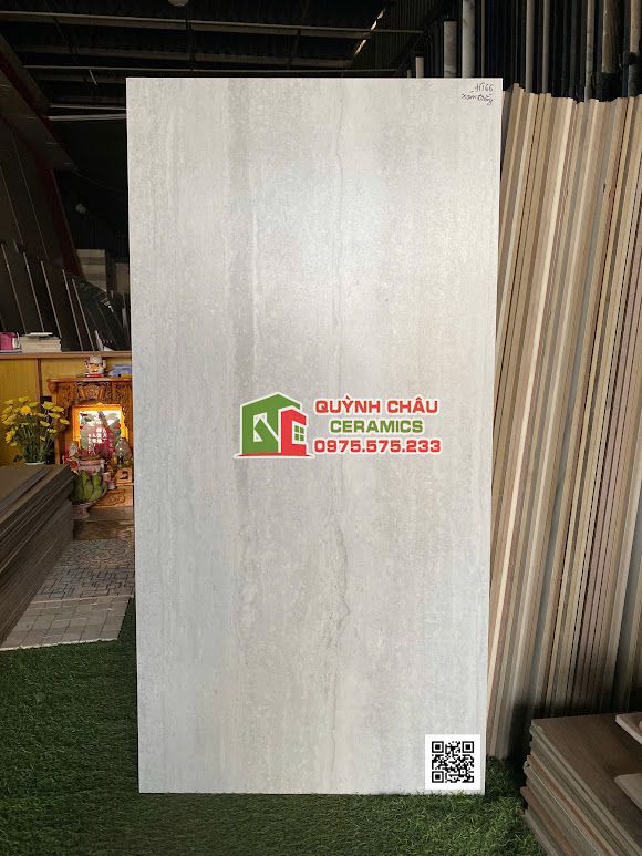 Gạch lát nền 60x120 vân đá travertine mờ