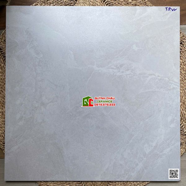Gạch lát nền 80x80 bề mặt mờ vân đá Marble màu xám sáng