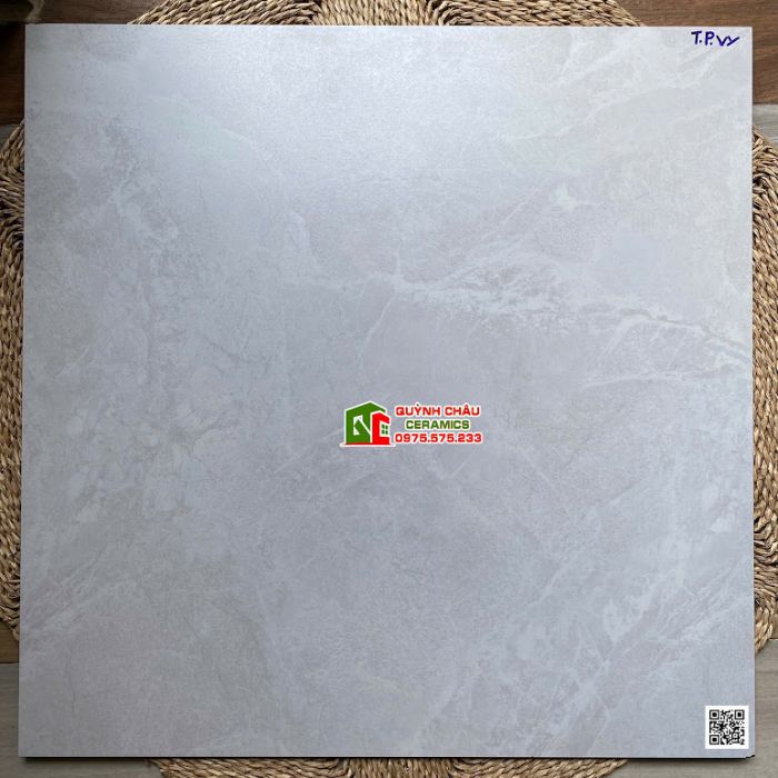Gạch lát nền 80x80 bề mặt mờ vân đá Marble màu xám sáng