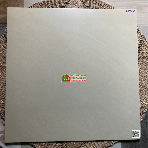 Gạch lát nền 80x80 Việt Ý đá mờ màu vàng kem