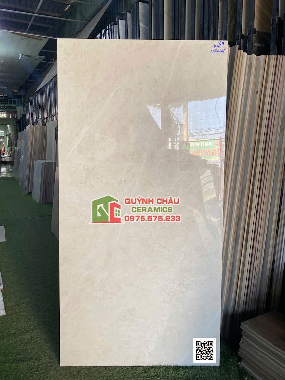 Gạch lát nền ấn độ 60x120 kem bóng vân đá cao cấp