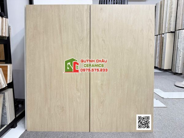 Gạch lát nền giả gỗ 60x120 màu kem cao cấp