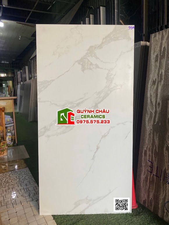 Gạch lát nền mờ baby skin 60x120 trắng vân đá marble