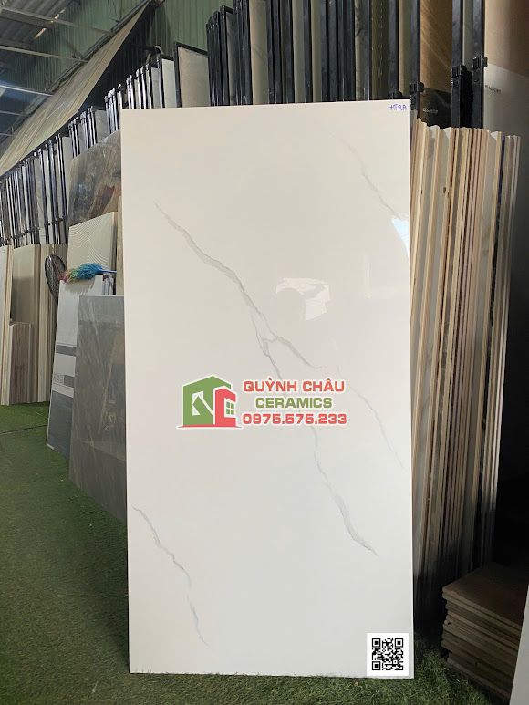 Gạch lát nền Vicenza 60x120 trắng vân mây