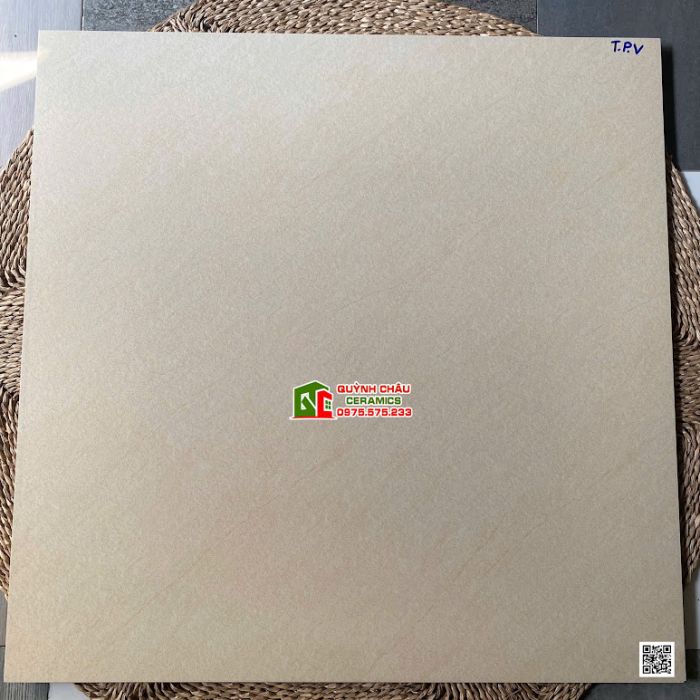 Gạch lát nền Viglacera 80x80 bề mặt mờ màu vàng cát vân đá