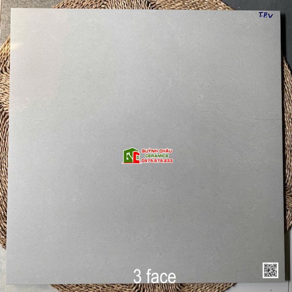 Gạch lát nền Viglacera 80x80 đá mờ màu xám nhạt vân nhẹ
