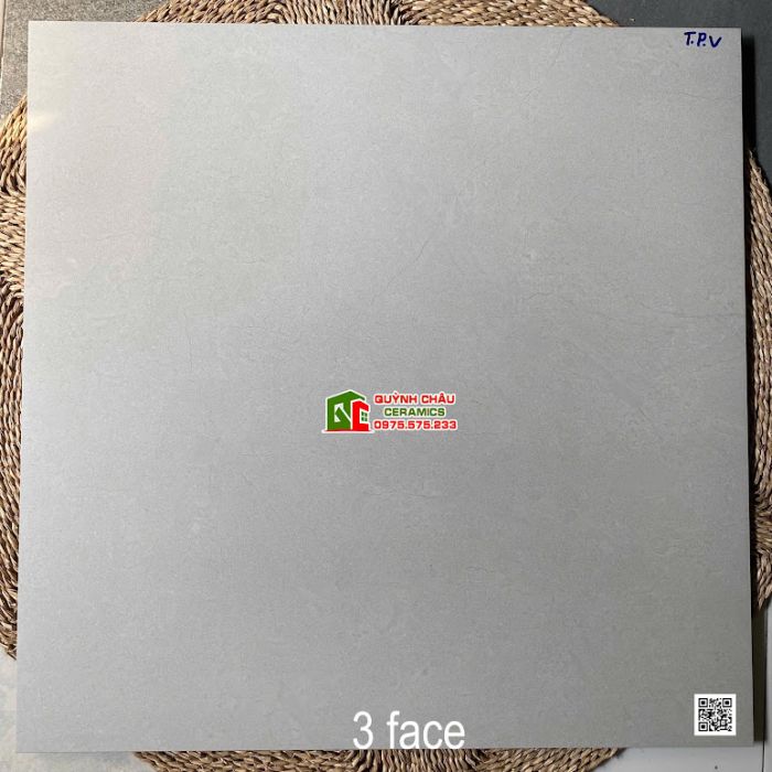 Gạch lát nền Viglacera 80x80 đá mờ màu xám nhạt vân nhẹ
