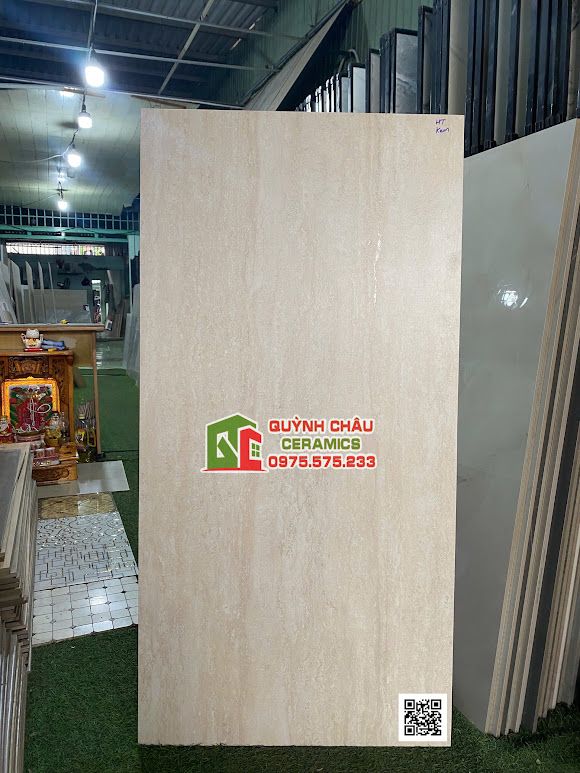 Gạch lát Travertine vân kem 60x120 ấn độ cao cấp