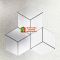 Gạch lục giác 3D trắng 3 tia
