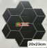 Gạch lục giác đen mờ tia trắng