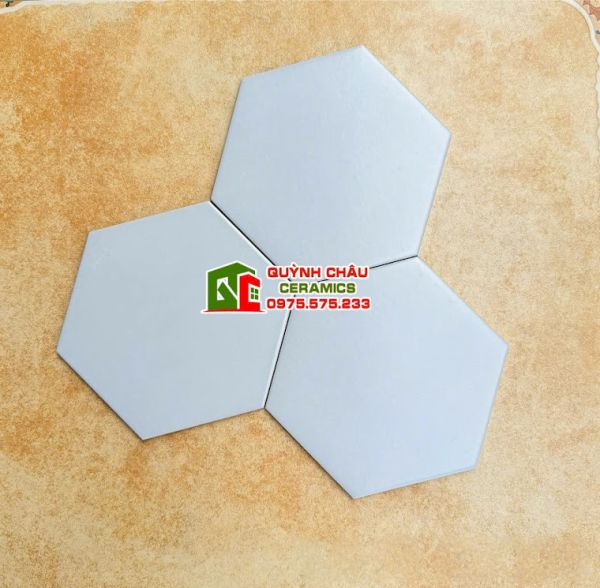 Gạch lục giác mờ màu ghi