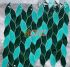 Gạch mosaic hình chiếc lá xanh mix màu hỗn hợp