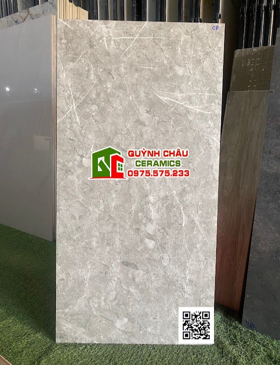 Gạch nhập khẩu 60x120 gam màu mờ xám đá vân tự nhiên