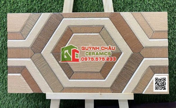 Gạch ốp điểm 30x60 trang trí hình lục giác