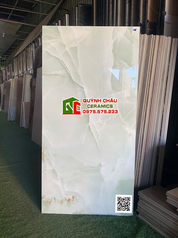 Gạch ốp lát 60x120 vân đá onyx xanh ngọc bích cẩm thạch