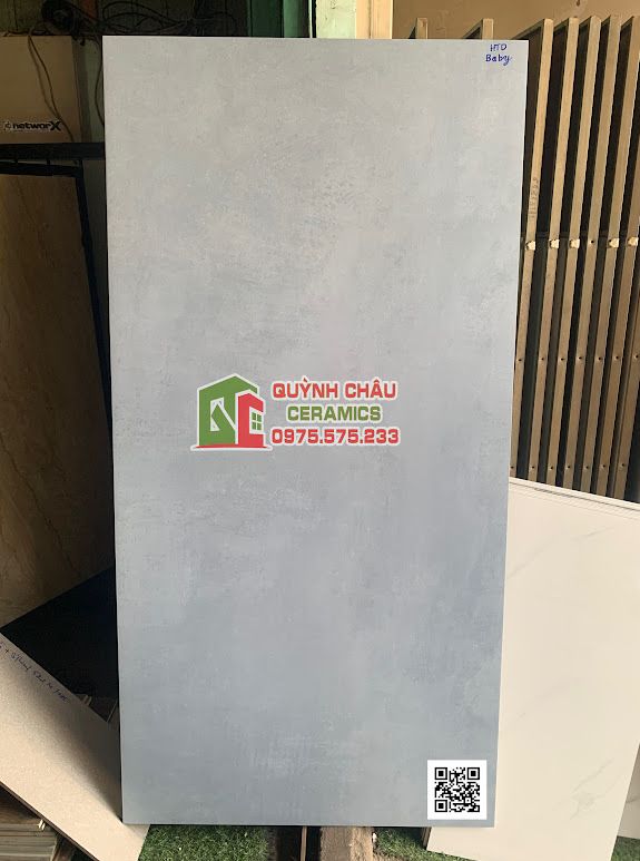 Gạch ốp lát 80x160 baby skin bóng mờ xanh xám
