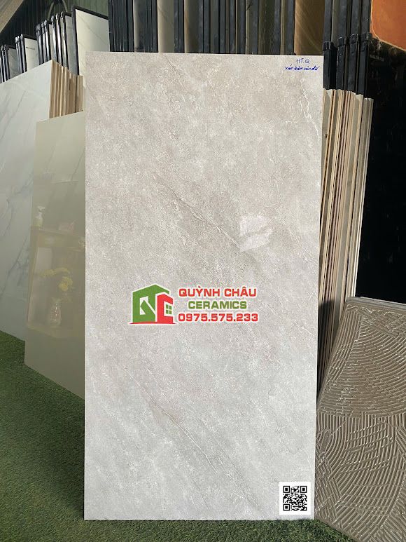Gạch ốp lát CMC 60x120 vân đá xám đậm bóng kính           