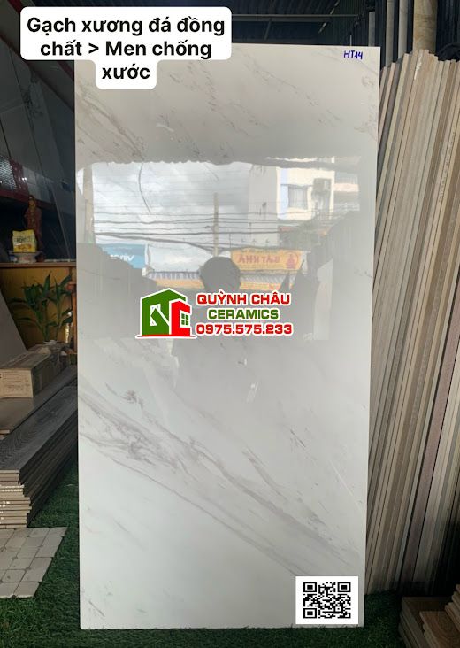 Gạch ốp lát trung quốc 60x120 chống xước vân xám chìm vệt lớn đá đồng chất