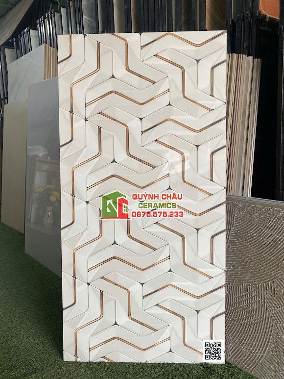 Gạch ốp trang trí 60x120 hoạ tiết 3D đẹp sang trọng